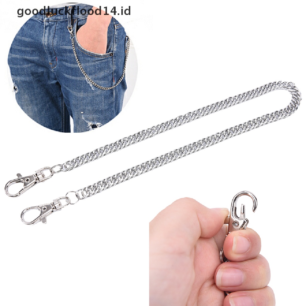 [OOID] Punk Long Wallet Belt Chain Trousers Hipster Pant Jean Keychain Hip Hop Jewelry ID