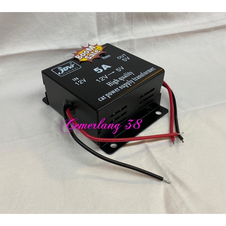 Step Down 5A DC 12V to 5V Car Power Supply Transformer Converter DC-DC