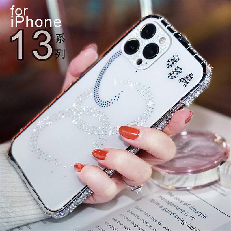 Case Bumper Metal Shockproof Hias Kristal Berlian Imitasi Glitter Untuk iPhone 13 12 11 Pro MAX X XS MAX XR