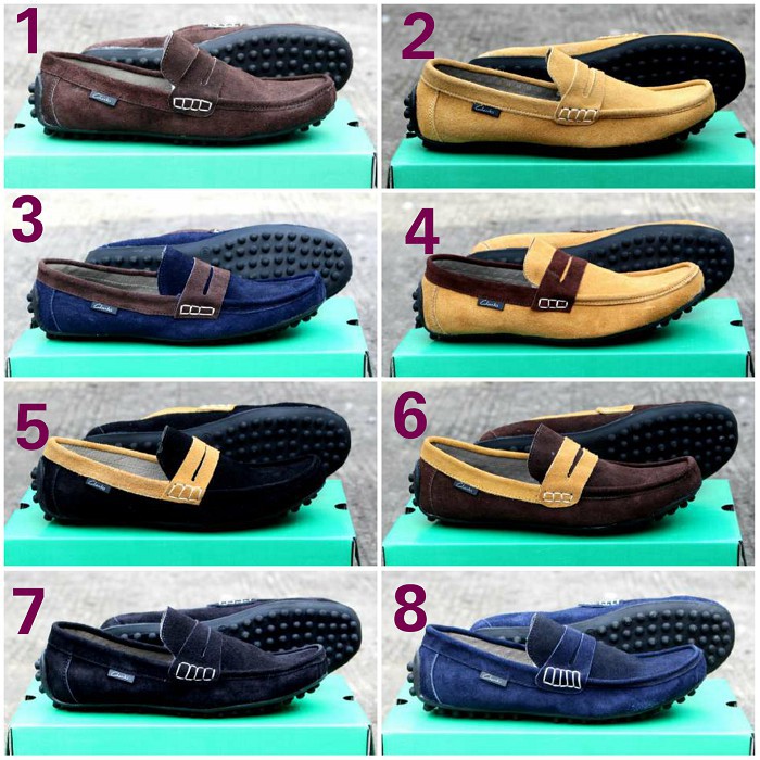 SEPATU SLOP PRIA CLARKS SUEDE SANTAI PRIA