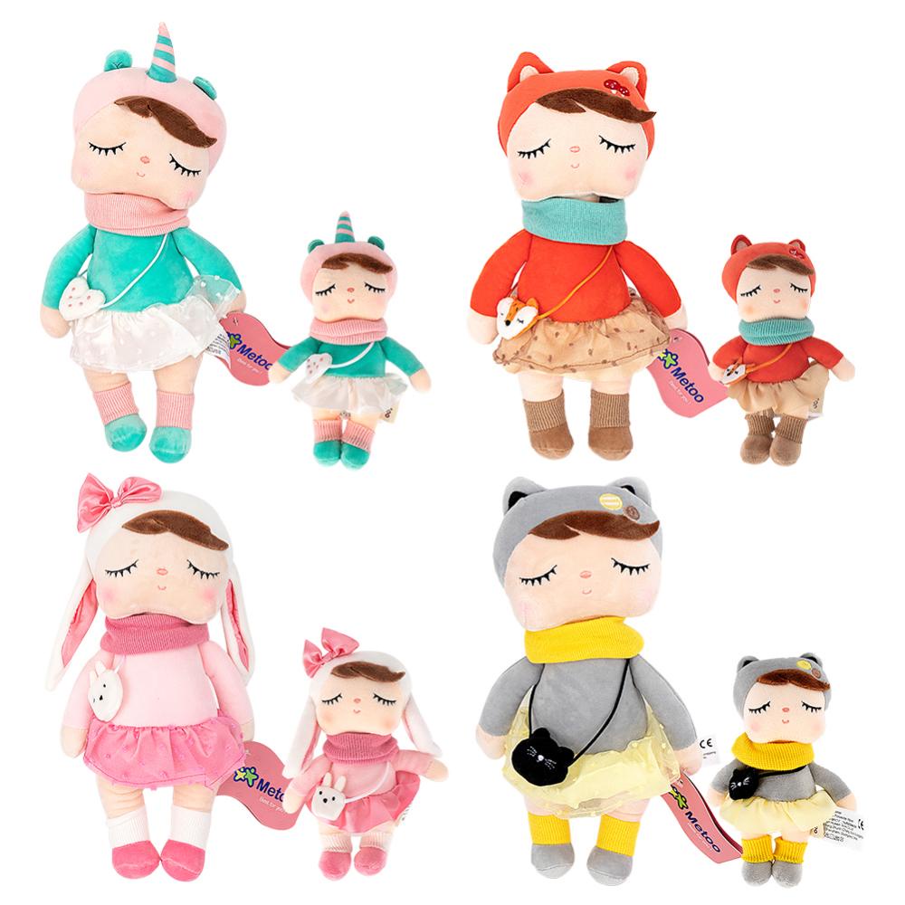 Timekey 2pcs Metoo Angela Mainan Boneka Plush Kelinci Lucu Untuk Anak Perempuan G1J1
