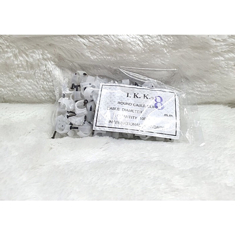 klaim kabel dinding 8mm isi jumbo 100 buah