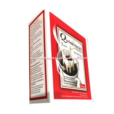 Quintino's Drip Coffee Bag Kopi Celup 7 Sachet Sumatran Mocca Java Kopi Dengan Saringan Quintino Quintinos