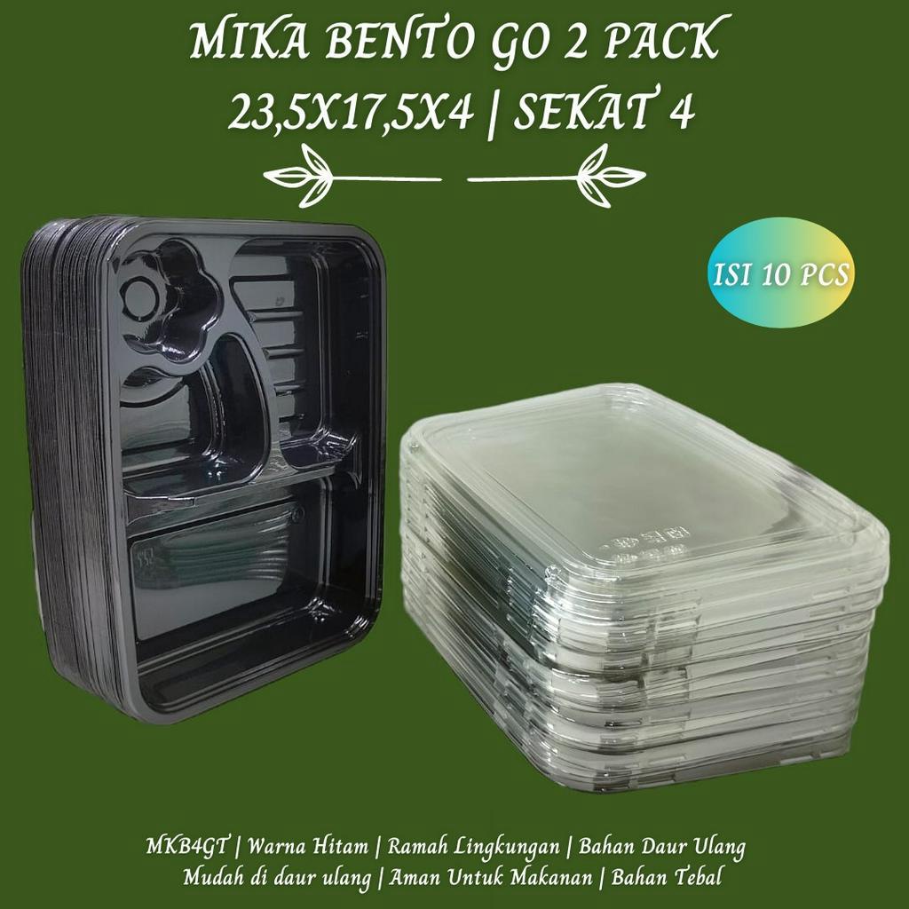 Mika Bento Sekat 4 Partisi Bento (Isi 10 Pcs-MKB4GT)