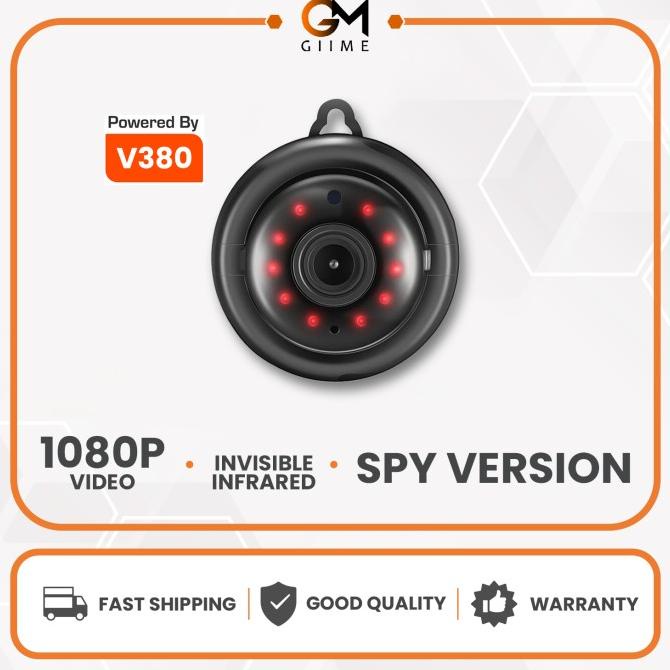 Giime.Id - Spy Cam Cctv Wifi Ip Camera V380 Infrared 2 Hd 720P