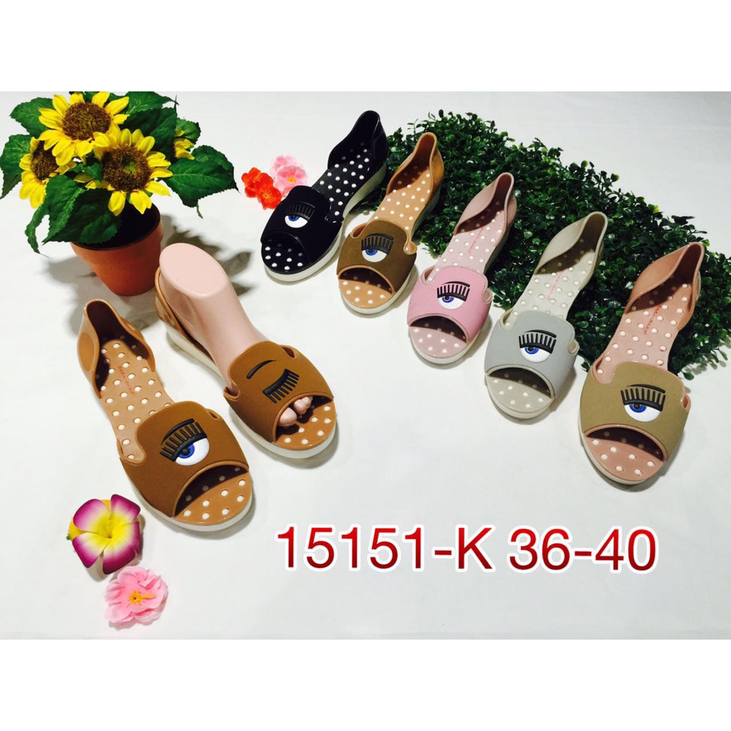 15151-k sepatu wedges wanita barabara sepatu wanita jelly import