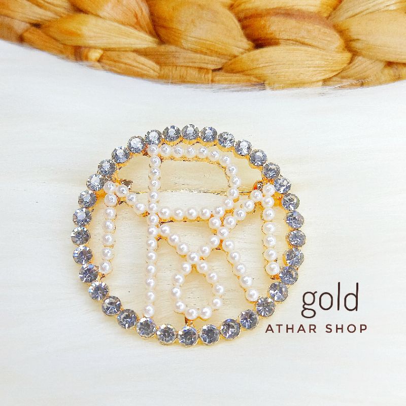 Bros B,bross button,pin Bros buttonscarves-Rm 081 gold