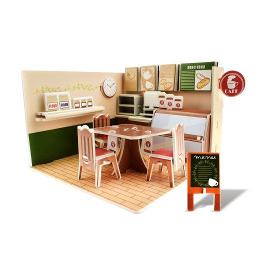 Mini Puzzle 3D | COFFEE SHOP | Mainan Liburan Anak Sekolah - 1690-A