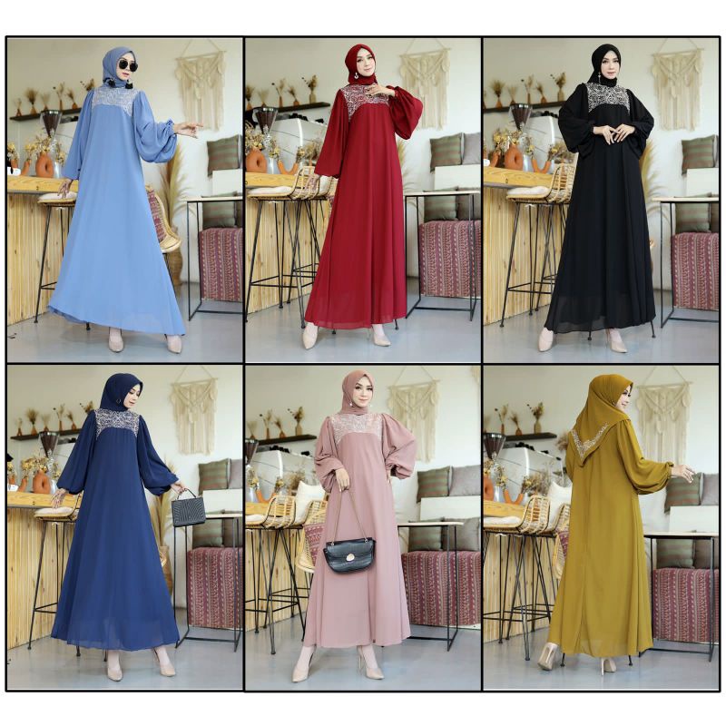 GAMIS TERBARU 2022///GAMIS SHANIA SET PLUS HIJAB///FASHION MUSLIM///FASHION MUSLIM///FASHION WANITA/