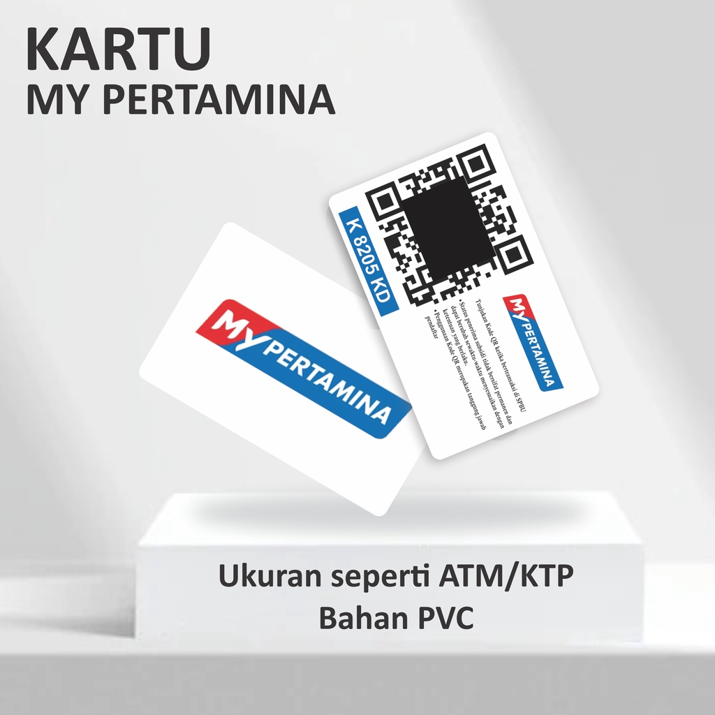 

Cetak Kartu My Pertamina bahan pvc - ukuran ATM/KTP
