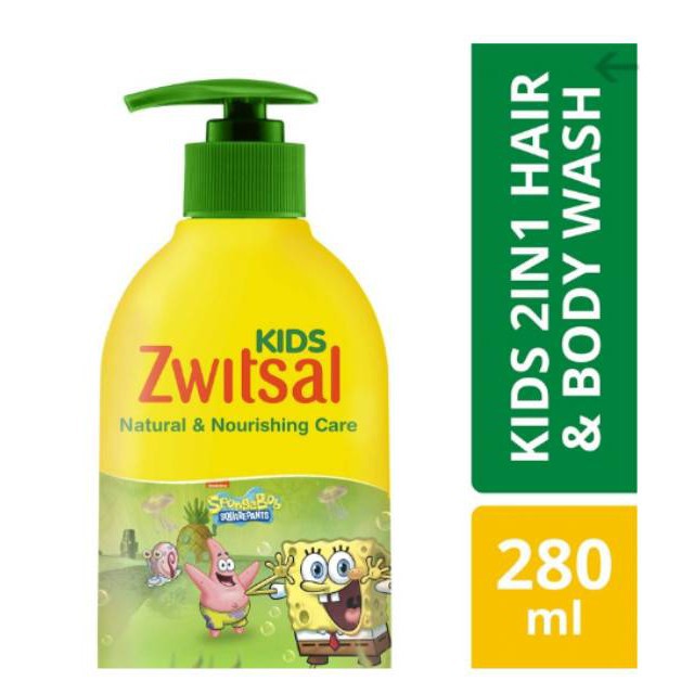 ZWITSAL KIDS 2IN1 GREEN NATURAL &amp; NOURISH / SABUN MANDI