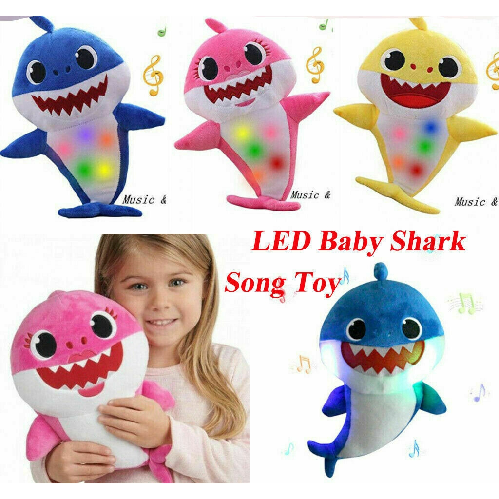 Mainan Boneka Baby Shark Bahan Plush Dengan Musik + Lagu Bahasa Inggris Untuk Hadiah