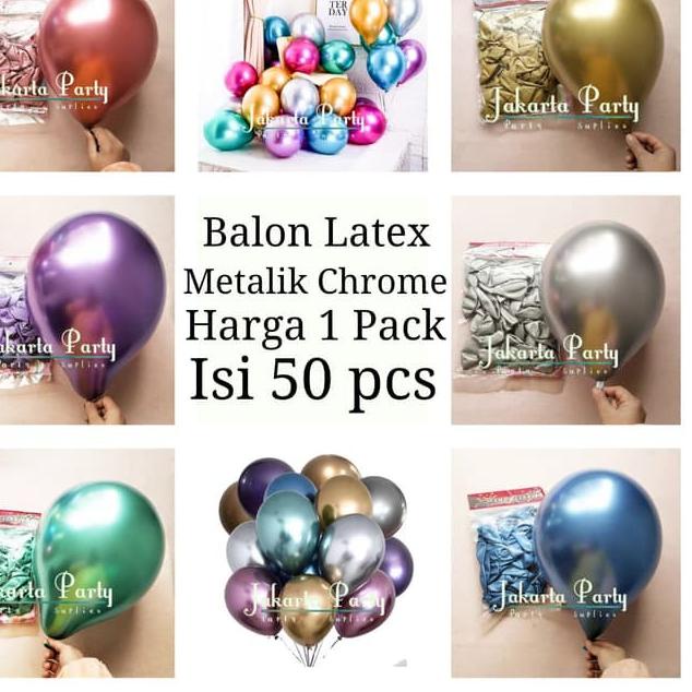Balon Latex Chrome 1 PACK / Balon Chrome / Balon Metalik Chrome