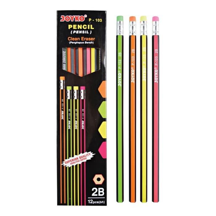 

Pensil 2B Joyko Clean Eraser P-103 per Lusin