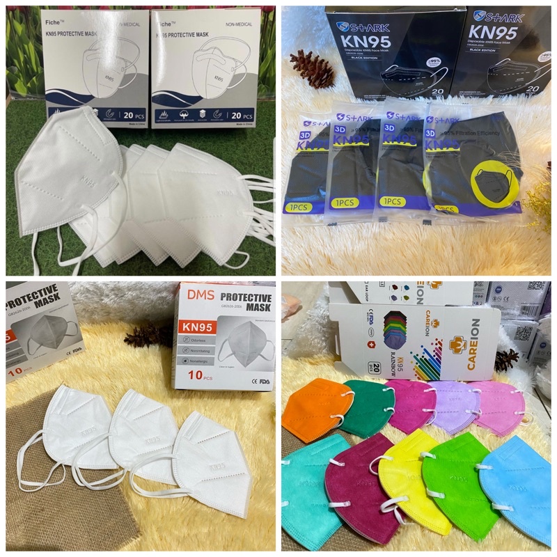 ECERAN - MASKER KN95 DMS / KN95 STARK / KN95 CAREION / KN95 FICHE HIJAB 5PLY HARGA SATUAN