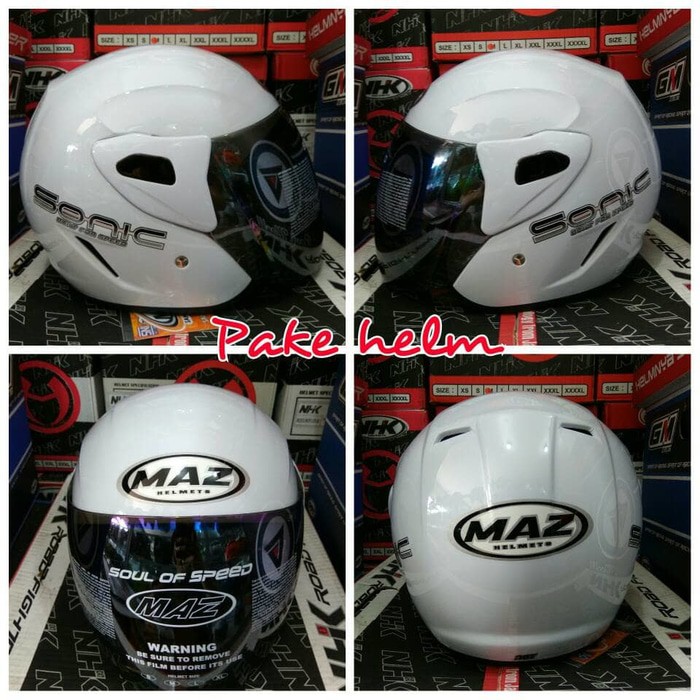 BEST QUALITY HELM MAZ SONIC MIRIP GM EVO WHITE