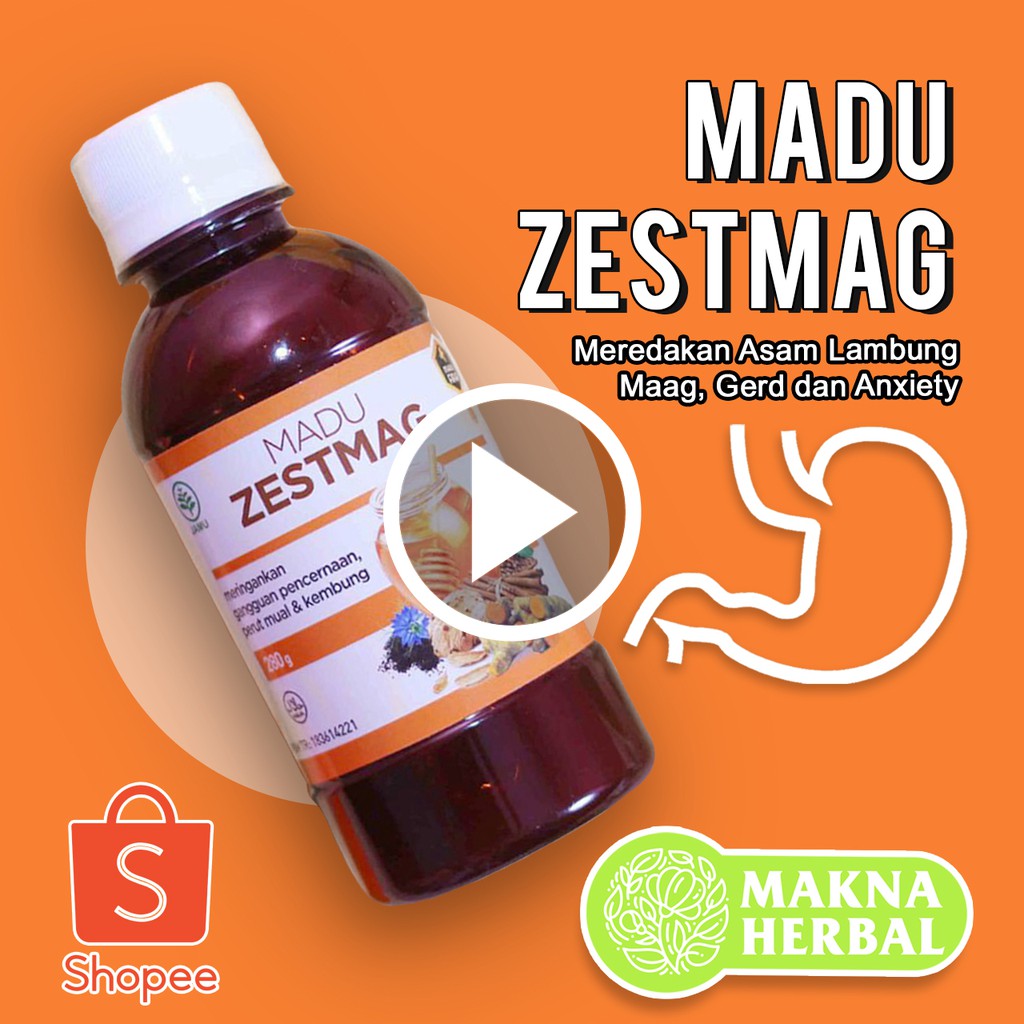 Madu Zestmag Madu Asam Lambung Maag Gerd And Anxiety Shopee Indonesia