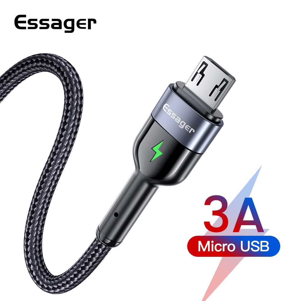 

Essager LED Micro USB Cable Fast Charging Data Charger For Samsung Oppo Cord Android Mobile Phone Cable