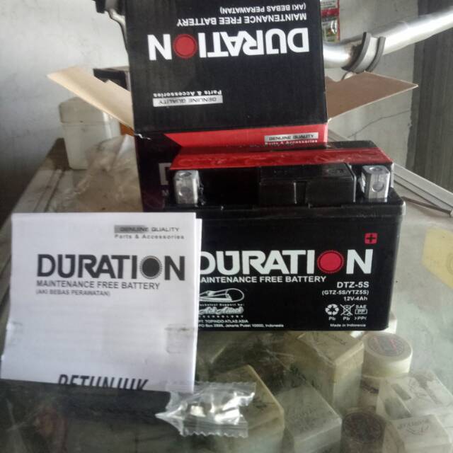 Aki kering Supra x 125 Duration DTZ5s