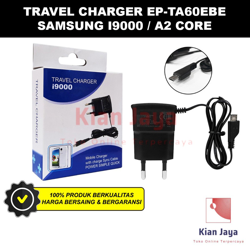 Charger Samsung i9000 A2 Core EP-TA60EBE Original OEM Casan Travel Adaptor