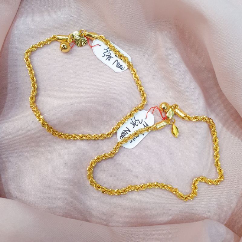 [NEW] [LIMITED STOCK] Gelang tangan dewasa model tambang emas asli kadar 375 8K