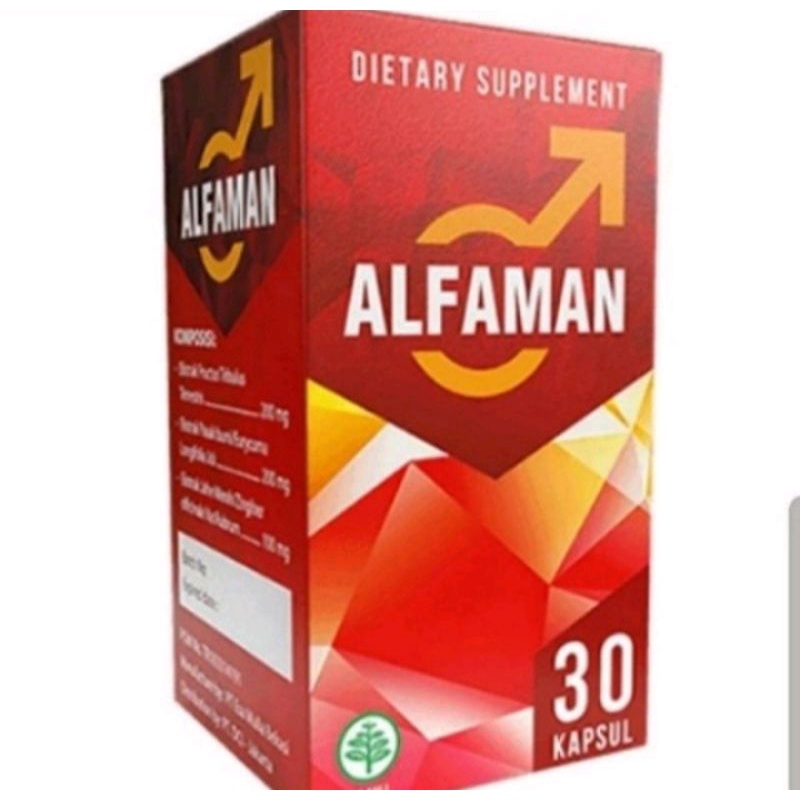 Alfaman Asli Obat Kuat Herbal Stamina Pria Original isi 30 caps