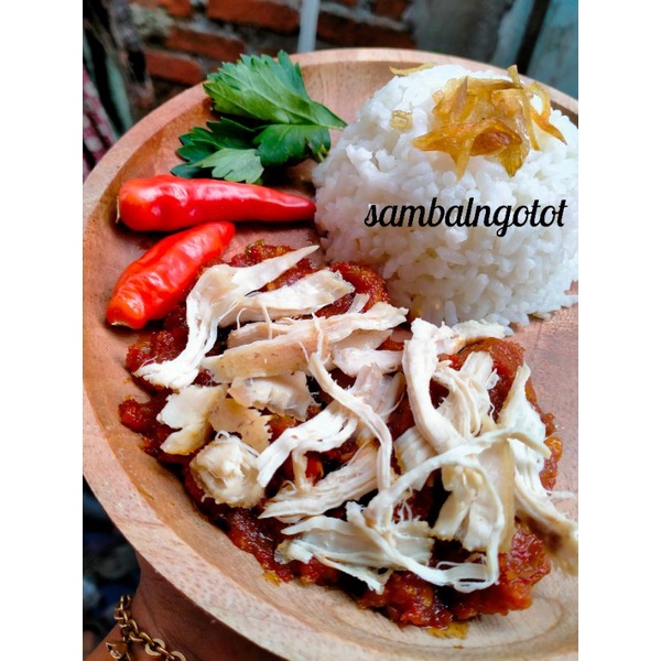 

(sambalngotot) sambal ayam suwir murah/sambal cumi/pete/rebon/udang/ati/jengkol