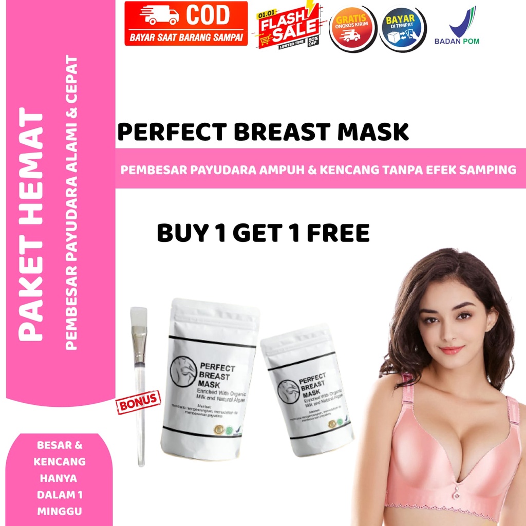 PEMBESAR PAYUDARA KENCANG PERFECT BREAST MASK ORIGINAL BPOM MURAH KRIM PAYUDARA ALAMI PERMANEN ASLI