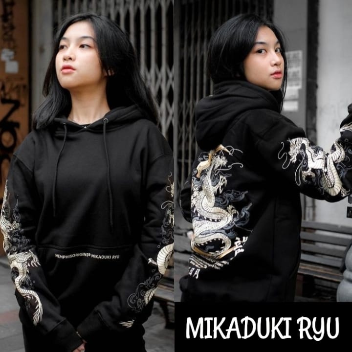 JAKET HOODIE MEMPHIS ORIGINS MIKADUKI RYU / SWEATER HOODIE MEMPHIS ORIGINS BAHAN FLEECE TEBAL