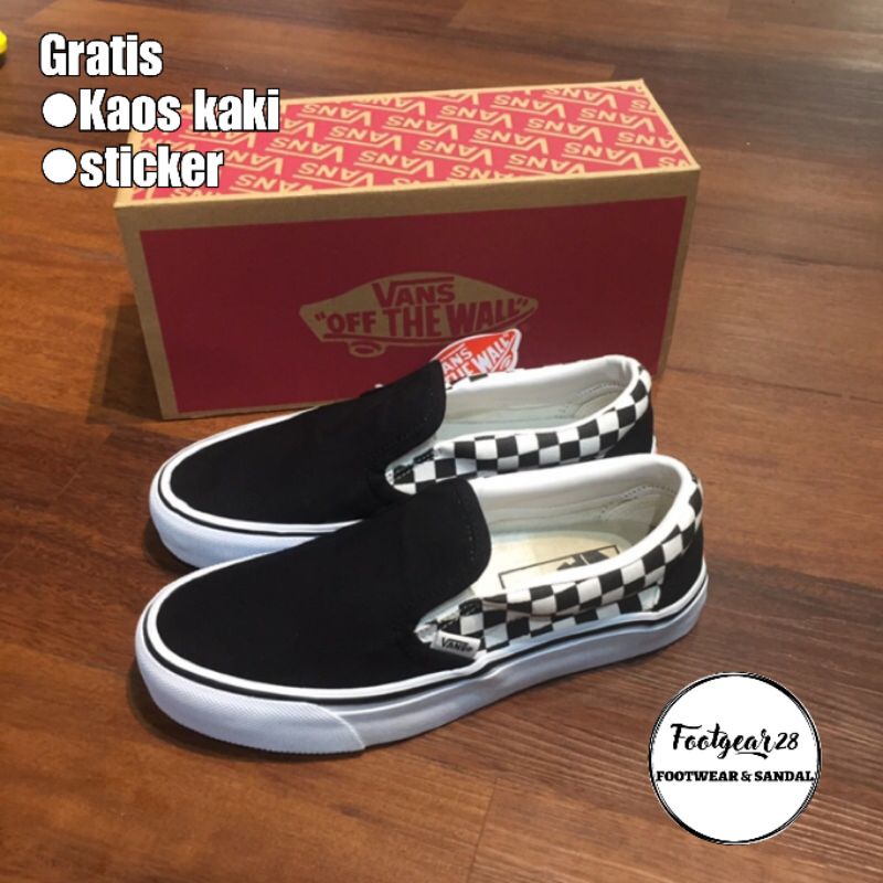 SEPATU SLIP ON CHECKERBOARD KLASIK / VANS SLIP ON / VANS CATUR SLIP ON TERLARIS