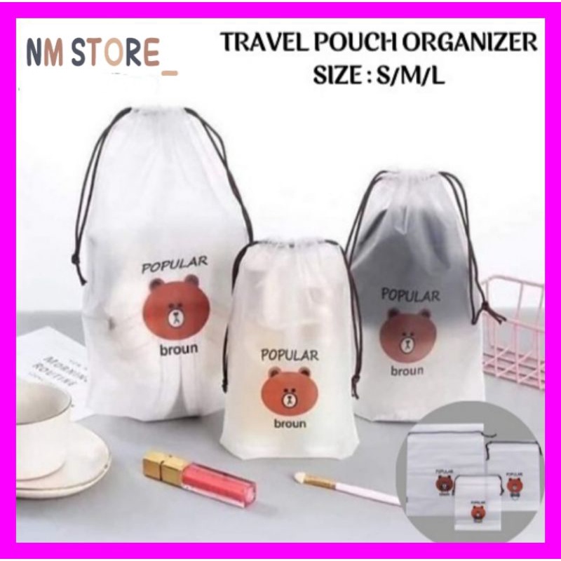 Pouch Brown Travel Pouch Organizer