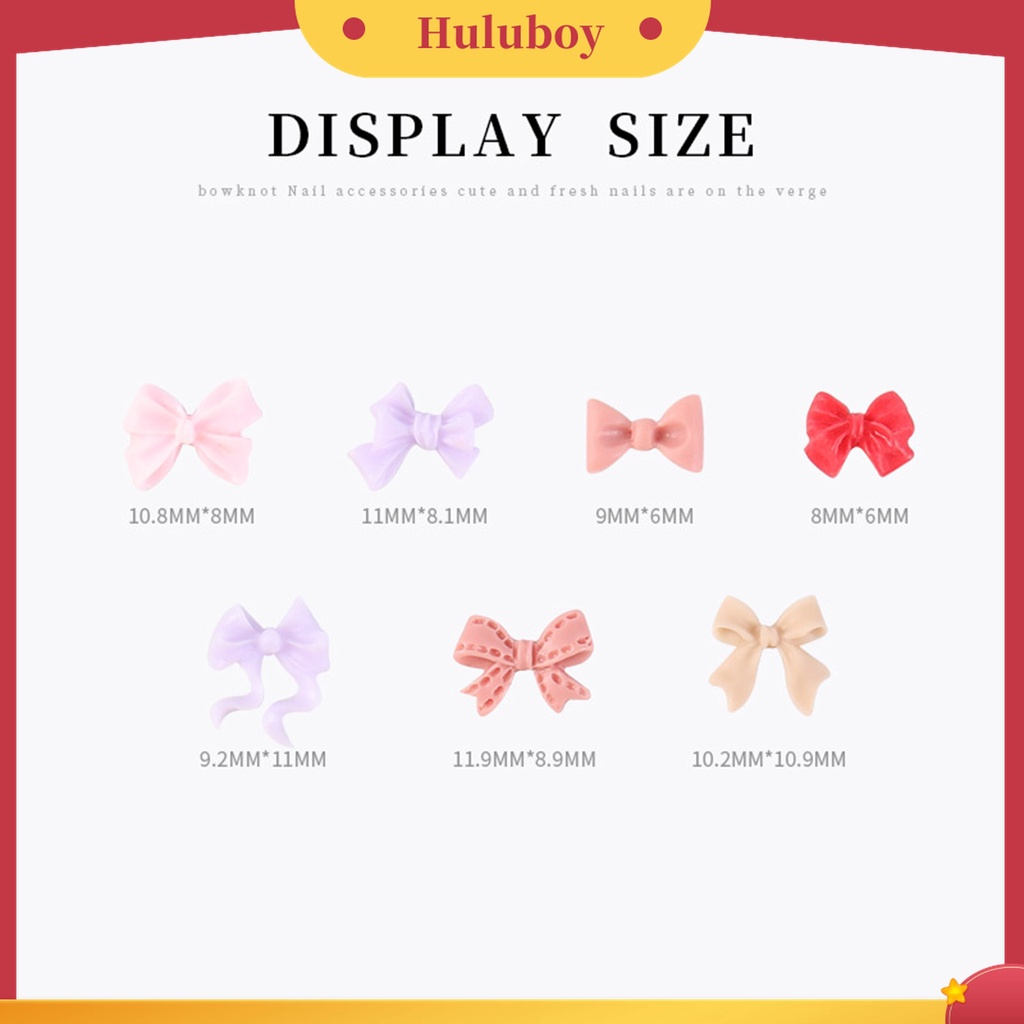 Huluboy Huluboy♡ Ornamen Pita 3D Bahan Resin Untuk Dekorasi Nail Art Charms