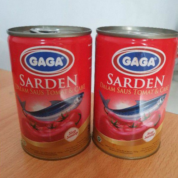 

Gaga Sardines / makanan kaleng ikan sarden saus tomat & chili 425gr