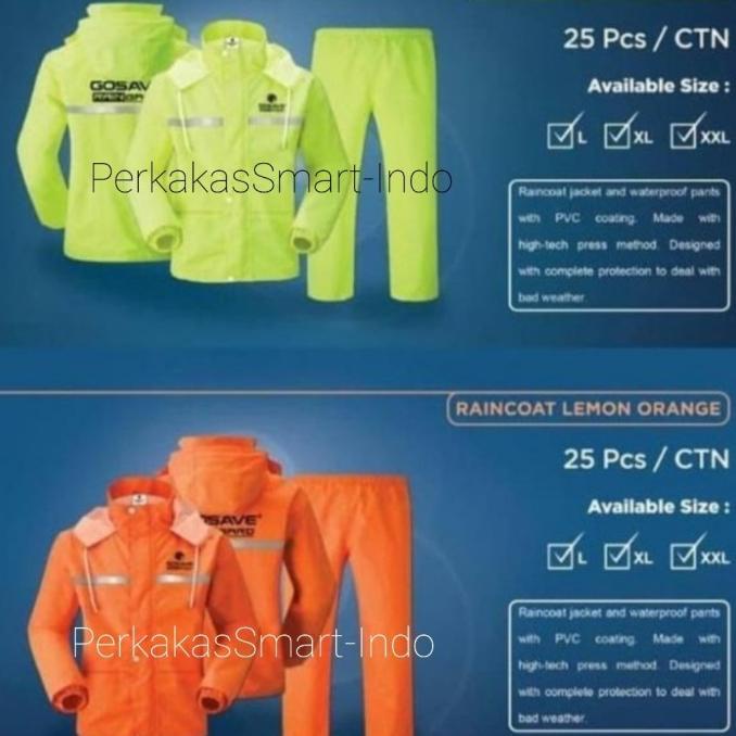 jas hujan gosave raingard / jas hujan baju celana