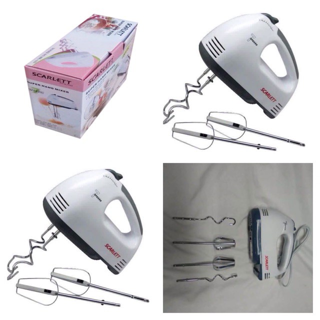 SHENAR HAND MIXER SCARLETT PENGOCOK TELUR PEMBUAT KUE / MIXER TANGAN ELEKTRIK 7 GEAR, SHENARCORNER168