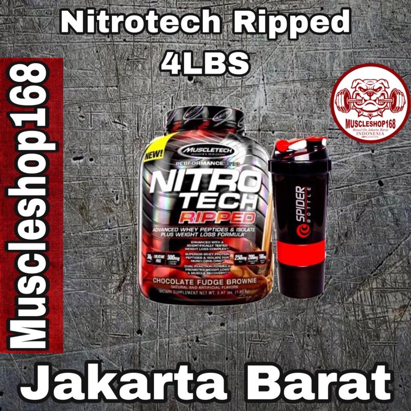 Nitrotech Ripped 4LBS Nitrotech Whey Protein + Fat loss support