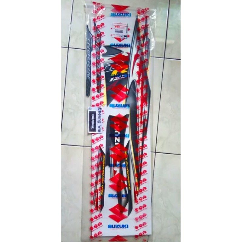 68000B16H70NXSN lis body stiker striping New shogun FL 125 RR 2010 abu abu hitam ori sgp