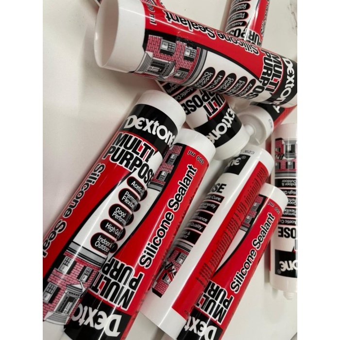 Dextone Multi Purpose Siliconee Sealant 300ml Sealer Lem - CLEAR