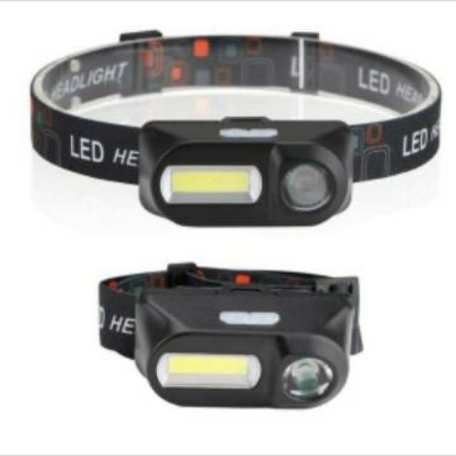 SENTER KEPALA/HEADLAMP DOUBLE LIGHT - FLASHLIGHT HEADLIGHT Charge Baterai 18650