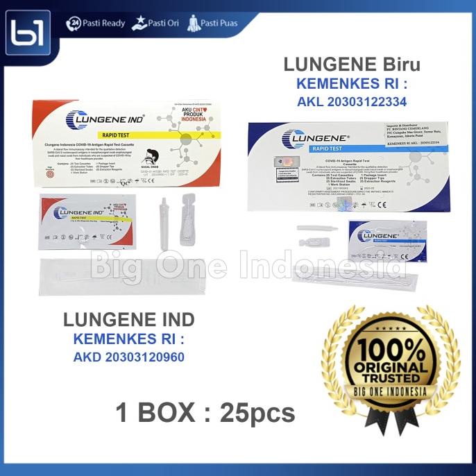 Lungene Biru Akl / Lungene Ind Resmi, Alat Test Antigen Swab Box 25Pcs Hermandiantoromart