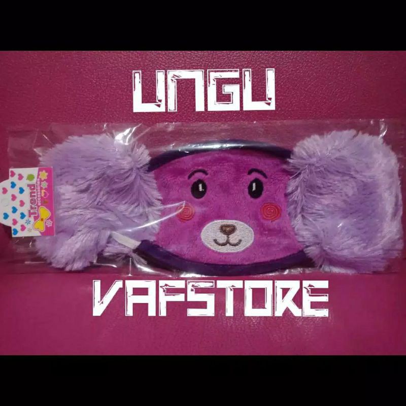 MASKER EARMUFF BULU/MASKER ANAK KARAKTER/MASKER BULU/MASKER LUCU