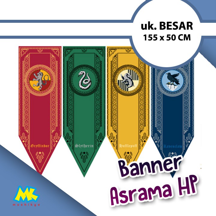 Banner Asrama Penyihir Besar / backdrop asrama penyihir