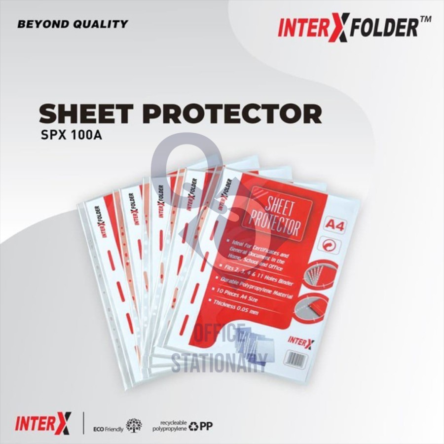 

Sheet Protector Inter X A4 / PP Pocket InterX A4 / Plastik File Bolong