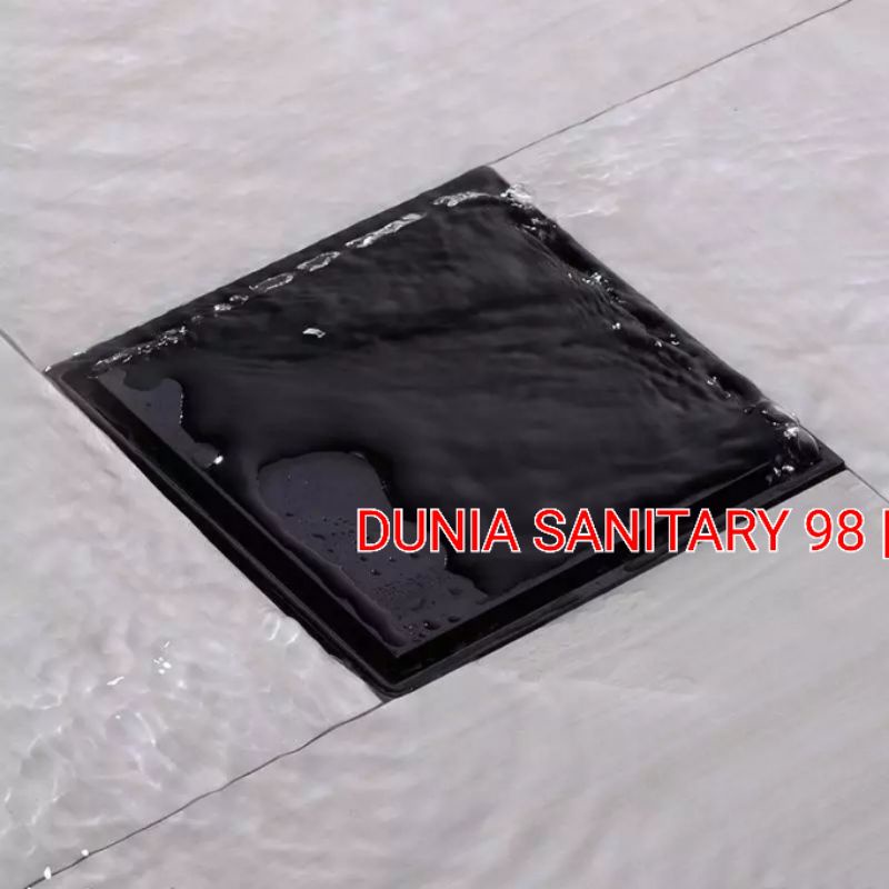 Floor drain Stainless anti serangga /banjir/kecoa/tikus SUS 304 Tile insert Saringan Got smart BLACK ,GOLD CHROME