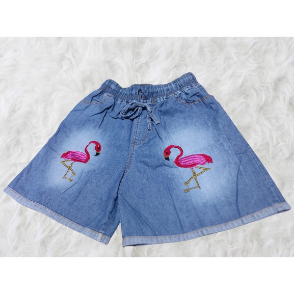 CELANA JEANS PENDEK WANITA BORDIR CANTIK ( HOT PANTS JEANS WASHED EMBROIDERY )