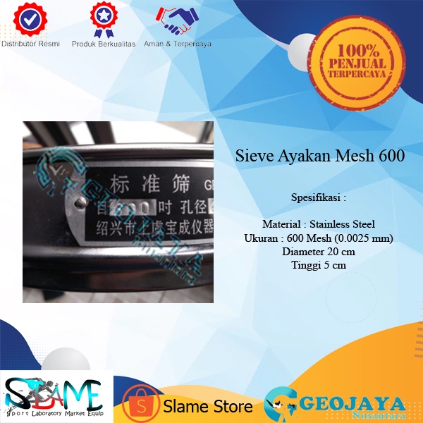 [Ekonomis] Test Sieve Ayakan Mesh 600 Standard Laboratorium