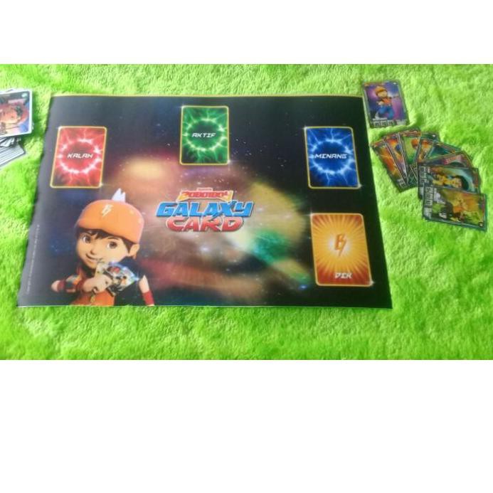 (kode-491) Dek Arena Bertarung  Boboiboy Galaxy Card Waterproof Tidak Pudar Karena Cahaya .,