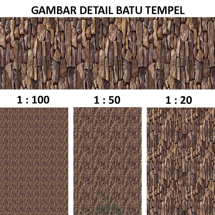 

Kertas Tekstur / Motif Batu Tempel Dinding Berskala / Miniblock #9