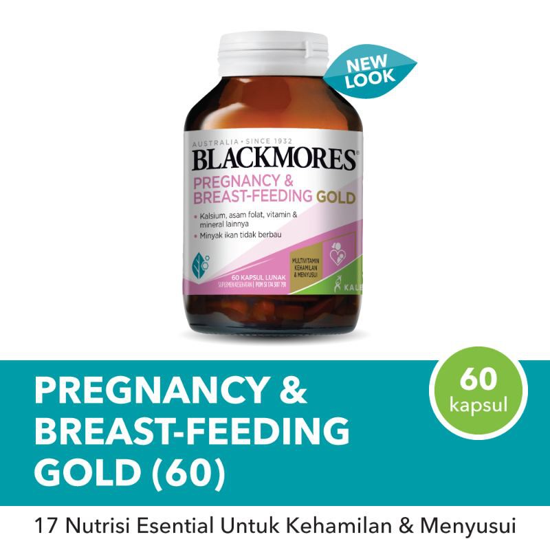 Blackmores Pregnancy &amp; Breastfeeding Gold Kalbe 60 Kapsul ( bukan repacking )