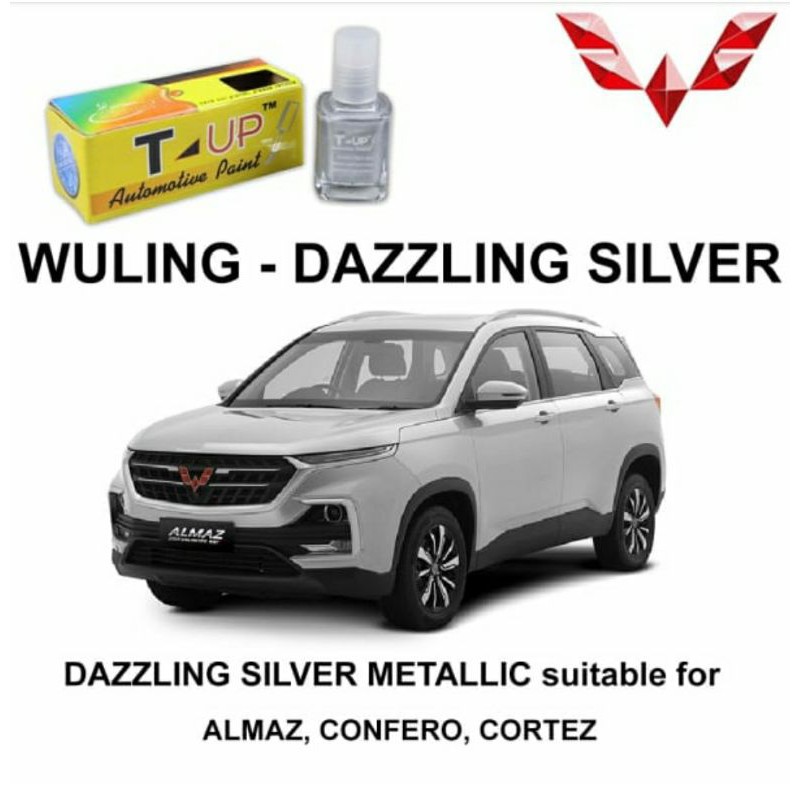 T-UP CAT OLES WULING DAZZLING SILVER CONTOH CAT DAZZLING SILVER WULING SAMPLE CAT SILVER WULING CAT